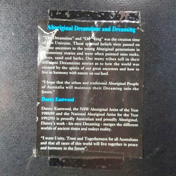 90s Australian Authentic Aboriginal Canvas Art Corroboree Danny Eastwood Framed - Picture 12 of 17